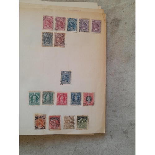 251 - Stamps : a world collection on pages, note stamps stuck down, GB surface printed all stuck down, 4 d... 