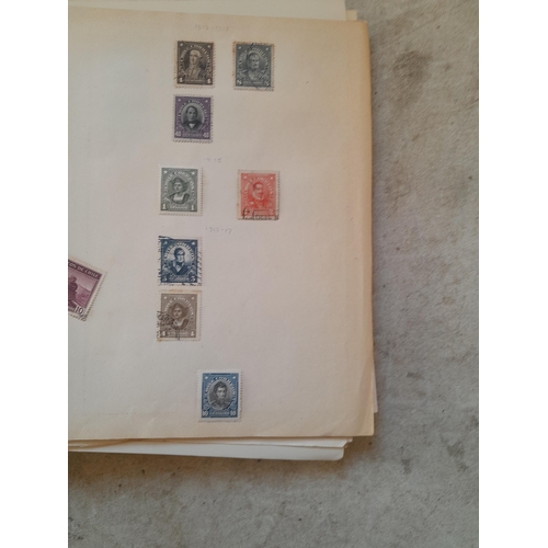 251 - Stamps : a world collection on pages, note stamps stuck down, GB surface printed all stuck down, 4 d... 