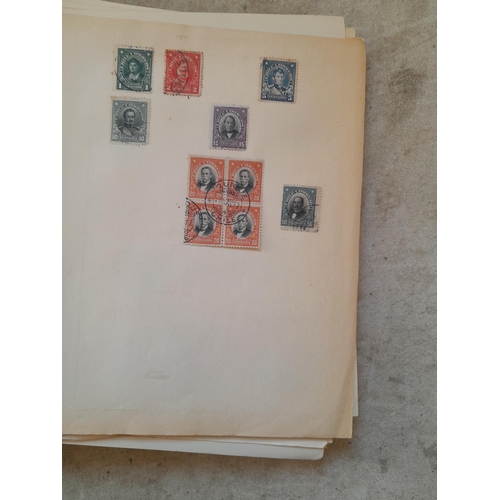 251 - Stamps : a world collection on pages, note stamps stuck down, GB surface printed all stuck down, 4 d... 
