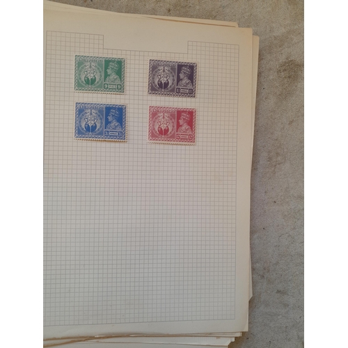 251 - Stamps : a world collection on pages, note stamps stuck down, GB surface printed all stuck down, 4 d... 