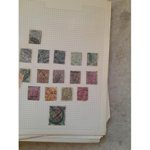 251 - Stamps : a world collection on pages, note stamps stuck down, GB surface printed all stuck down, 4 d... 