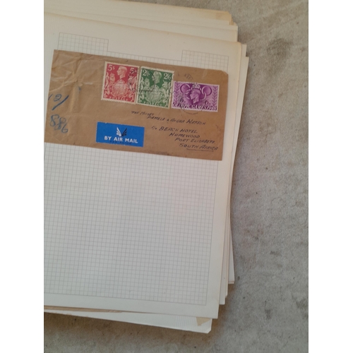 251 - Stamps : a world collection on pages, note stamps stuck down, GB surface printed all stuck down, 4 d... 