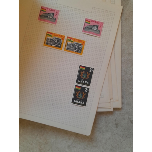 251 - Stamps : a world collection on pages, note stamps stuck down, GB surface printed all stuck down, 4 d... 