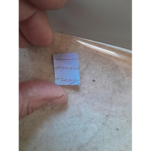 255 - QV Penny Black, cut very close, mounted on card