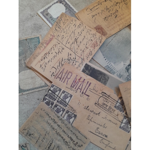 256 - Stamps on paper, postcards, India related and postal history