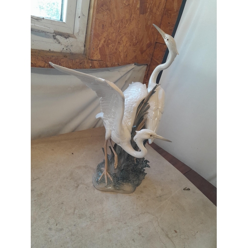 257 - Rare and retired Lladro figure in good order, Courting Egrets