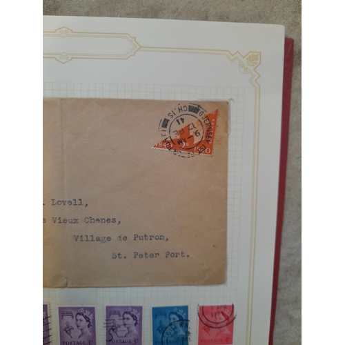 261 - Stamps of Guernsey noted 1941 cover 2 d orange bisected,  a nice clean land well presented lot