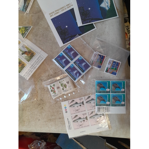 264 - Stamps of New Zealand mint packeted by type with paper ephemera including key date newspapers