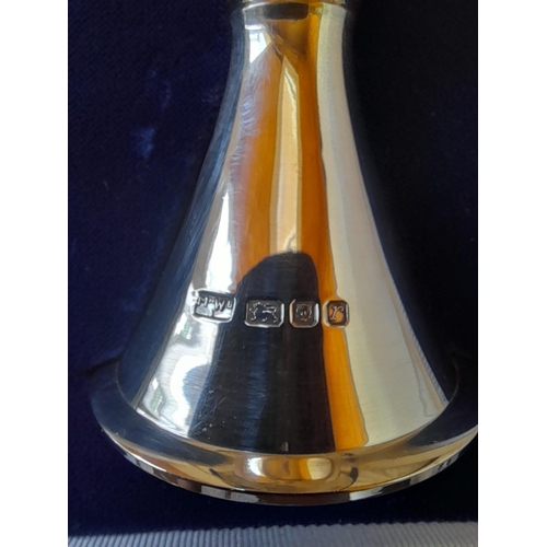 273 - 1947 - 1972 Royal Silver Wedding solid silver chalice in box of issue  London 1972 Mappin and Webb 2... 