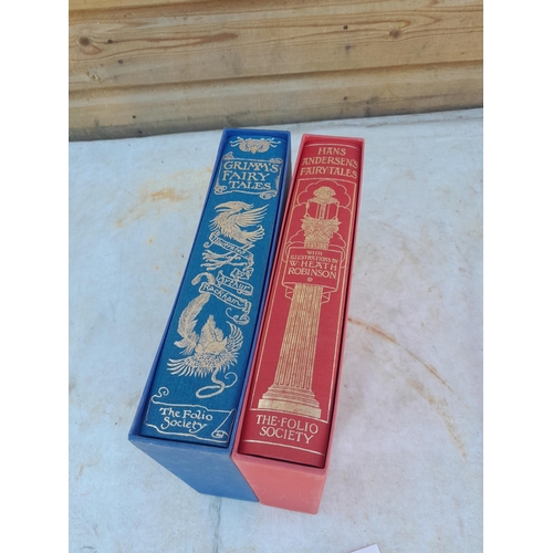 294 - 2 x Folio Society in slip covers : Grimm's Fair Tales & Hans Anderson's Fairy Stories