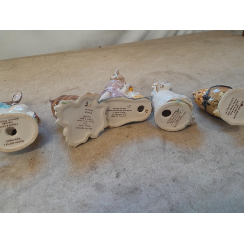 296 - 5 x Beswick Beatrix Potter pottery characters all in good order all brown backstamp