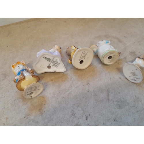 297 - 4 x Beswick Beatrix Potter pottery characters all in good order all brown backstamp & Doulton Mar ha... 