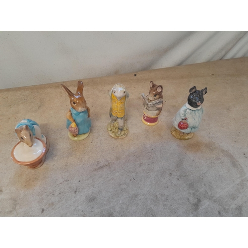 301 - 5 x Beswick Beatrix Potter pottery characters all in good order all brown backstamp