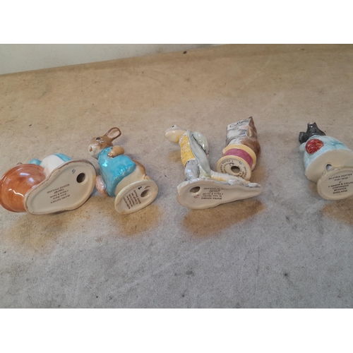 301 - 5 x Beswick Beatrix Potter pottery characters all in good order all brown backstamp