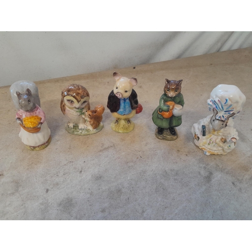 302 - 5 x Beswick Beatrix Potter pottery characters all in good order all brown backstamp