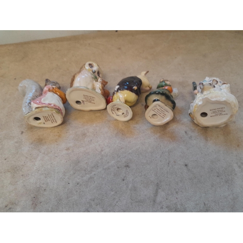 302 - 5 x Beswick Beatrix Potter pottery characters all in good order all brown backstamp