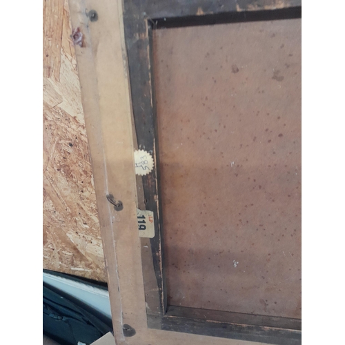 310 - Interesting 19th century  Continental school, Mythical Birds and Flowers  oil on canvas and later ba... 