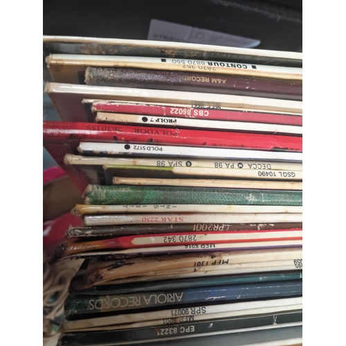 337 - Boxes of oddments : records, china wooden and other ornaments
