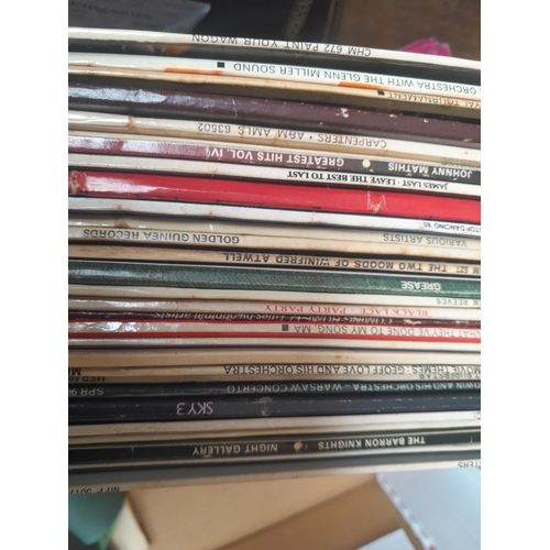 337 - Boxes of oddments : records, china wooden and other ornaments