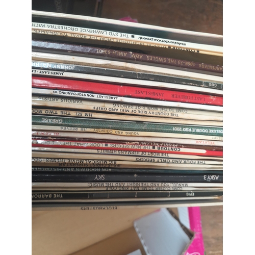 337 - Boxes of oddments : records, china wooden and other ornaments