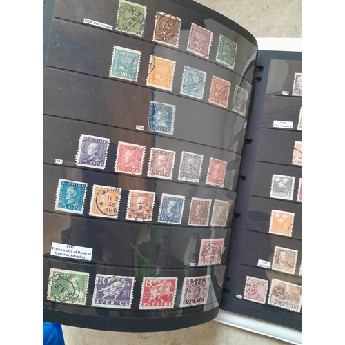 182 - Stamps of Scandinavia : Denmark, Norway Sweden on Hagner stock sheets, Estonia, Latvia and Lithuania... 