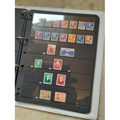 182 - Stamps of Scandinavia : Denmark, Norway Sweden on Hagner stock sheets, Estonia, Latvia and Lithuania... 