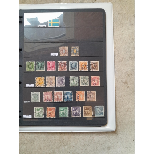 182 - Stamps of Scandinavia : Denmark, Norway Sweden on Hagner stock sheets, Estonia, Latvia and Lithuania... 