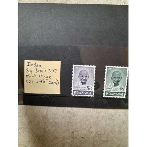 187 - Stamps : India SG 306 & 307 mint hinge, cat £46 2025