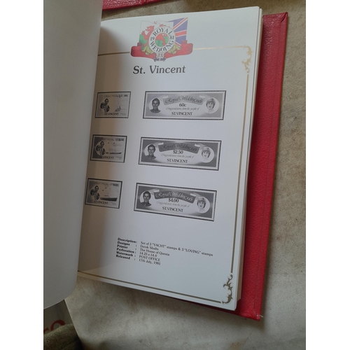 212 - Stamps : 2 volume partially filled Royal Wedding 1981 collection, approx 500 pages on SG printed pag... 