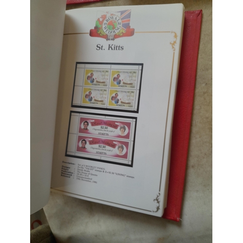 212 - Stamps : 2 volume partially filled Royal Wedding 1981 collection, approx 500 pages on SG printed pag... 