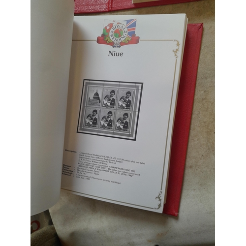 212 - Stamps : 2 volume partially filled Royal Wedding 1981 collection, approx 500 pages on SG printed pag... 
