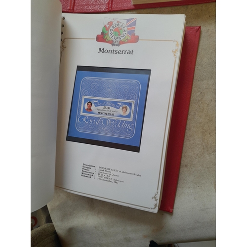 212 - Stamps : 2 volume partially filled Royal Wedding 1981 collection, approx 500 pages on SG printed pag... 