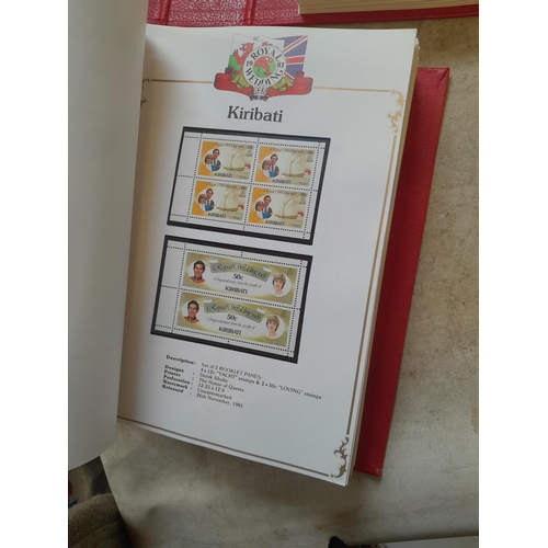 212 - Stamps : 2 volume partially filled Royal Wedding 1981 collection, approx 500 pages on SG printed pag... 