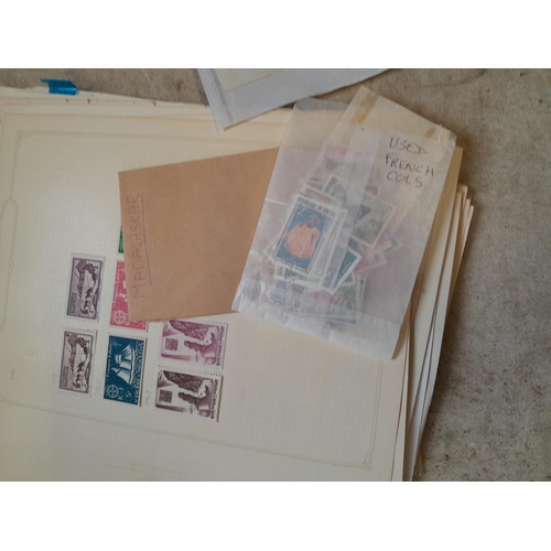 217 - A4 envelope of  stamps of French Colonies, unused and used some loose and some on pages, only a samp... 