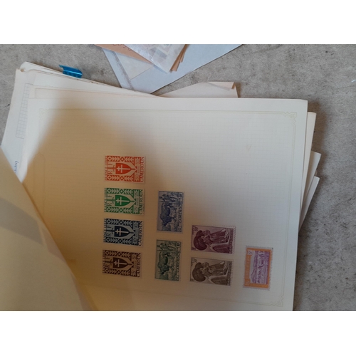 217 - A4 envelope of  stamps of French Colonies, unused and used some loose and some on pages, only a samp... 