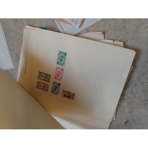217 - A4 envelope of  stamps of French Colonies, unused and used some loose and some on pages, only a samp... 