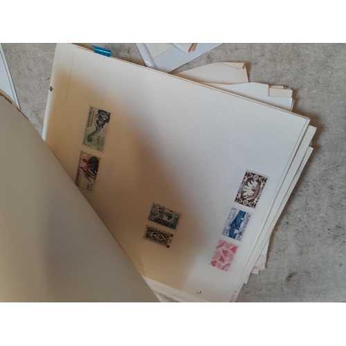217 - A4 envelope of  stamps of French Colonies, unused and used some loose and some on pages, only a samp... 