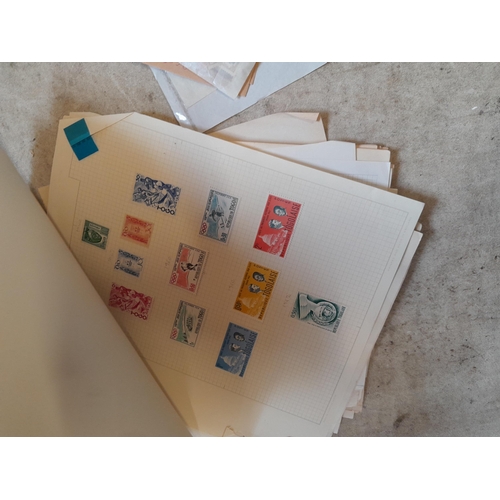 217 - A4 envelope of  stamps of French Colonies, unused and used some loose and some on pages, only a samp... 