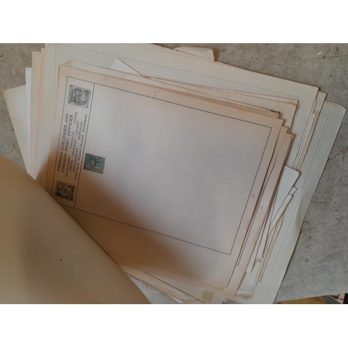 217 - A4 envelope of  stamps of French Colonies, unused and used some loose and some on pages, only a samp... 