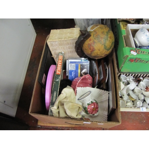 1 - Box of Games, CD's & Globe etc.