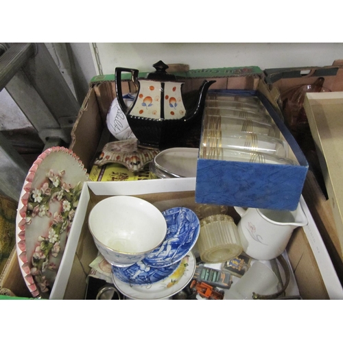3 - Box to Include China, Boxed Glasses, Teapot etc.