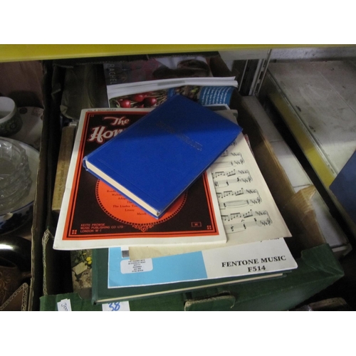 38 - Box of Books & Sheet Music.