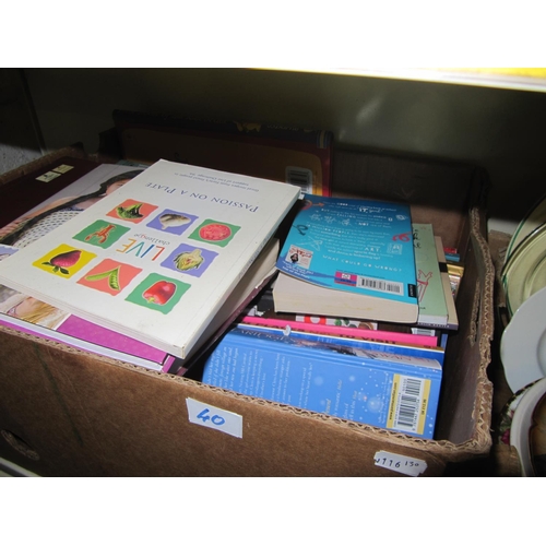 40 - Box of Books - Cookery, Reference etc.