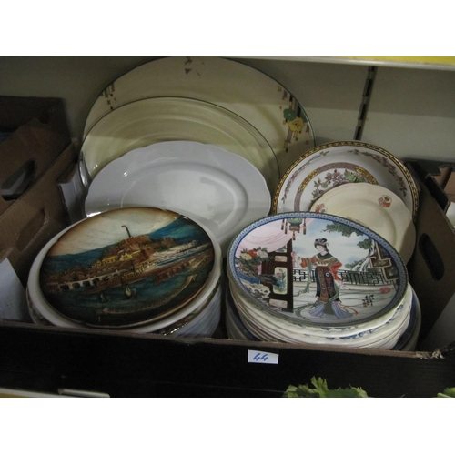 44 - Box of Assorted Plates & Meat Plates.