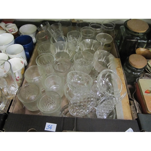 54 - Box of Glass Ware.