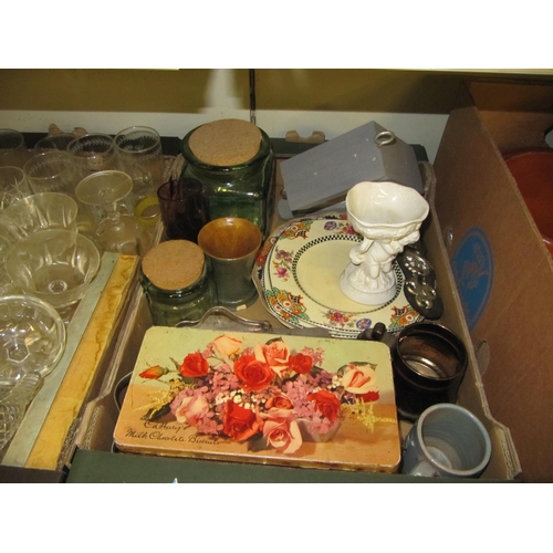 57 - Box to Include Bird House, Plated Dish, China etc.