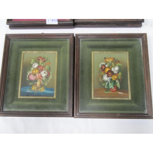 170 - Four Signed Possibly Oil Paintings on Board Pictures in 3d Frames.