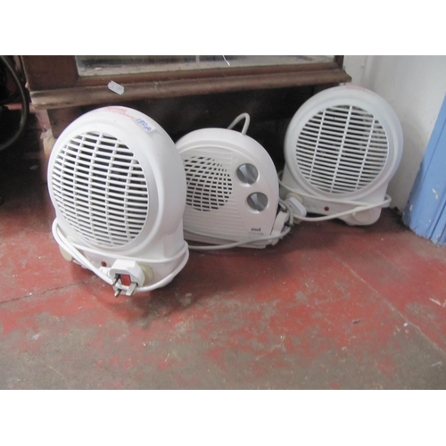 180a - Three Electric Fan Heaters - working.