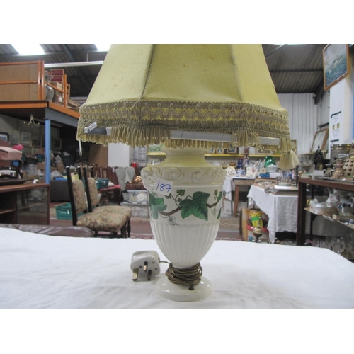 187 - Wedgwood Ivy Leaf Table Lamp - working.