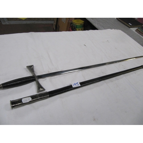 195 - Monks Sword with Scabbard.